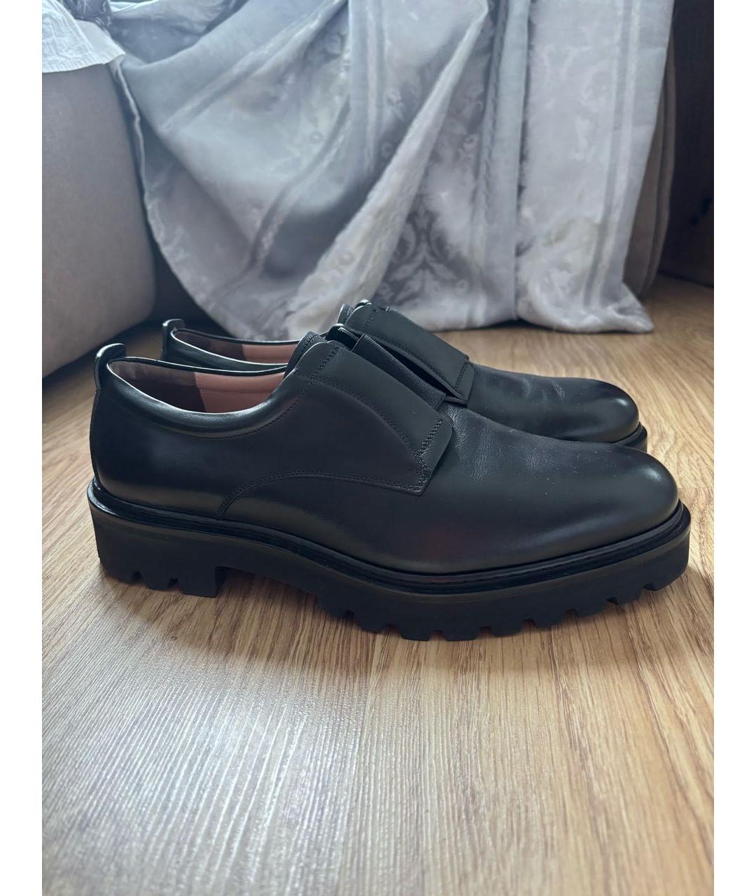 FERRAGAMO Черные кожаные лоферы, фото 8