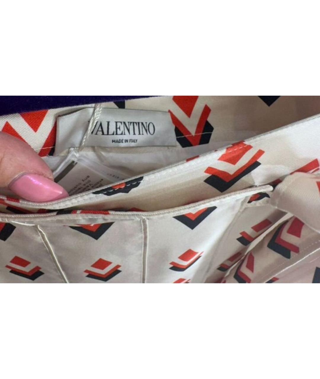VALENTINO Белая шелковая юбка миди, фото 3