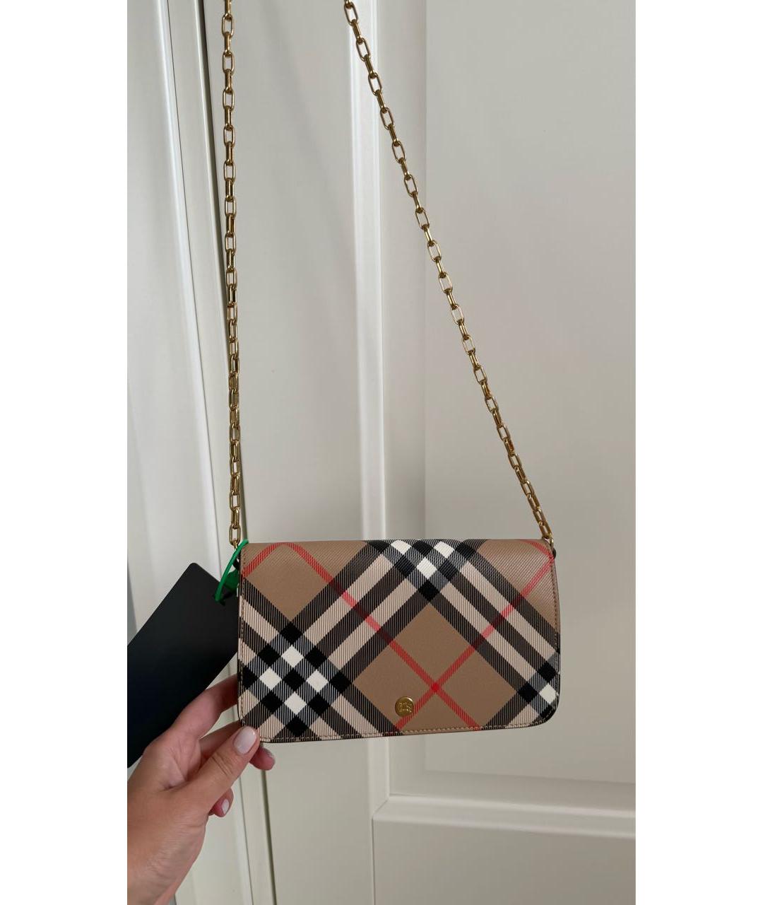 BURBERRY Кожаная сумка через плечо, фото 4