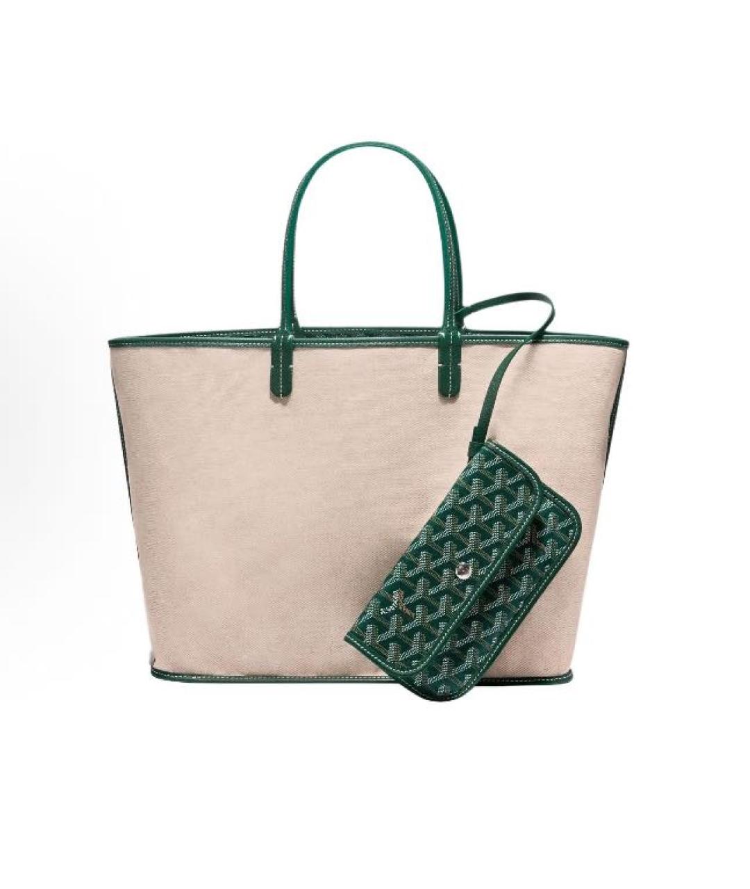 GOYARD Зеленая сумка тоут, фото 3