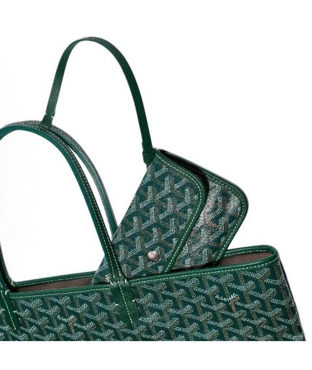 GOYARD Зеленая сумка тоут, фото 4