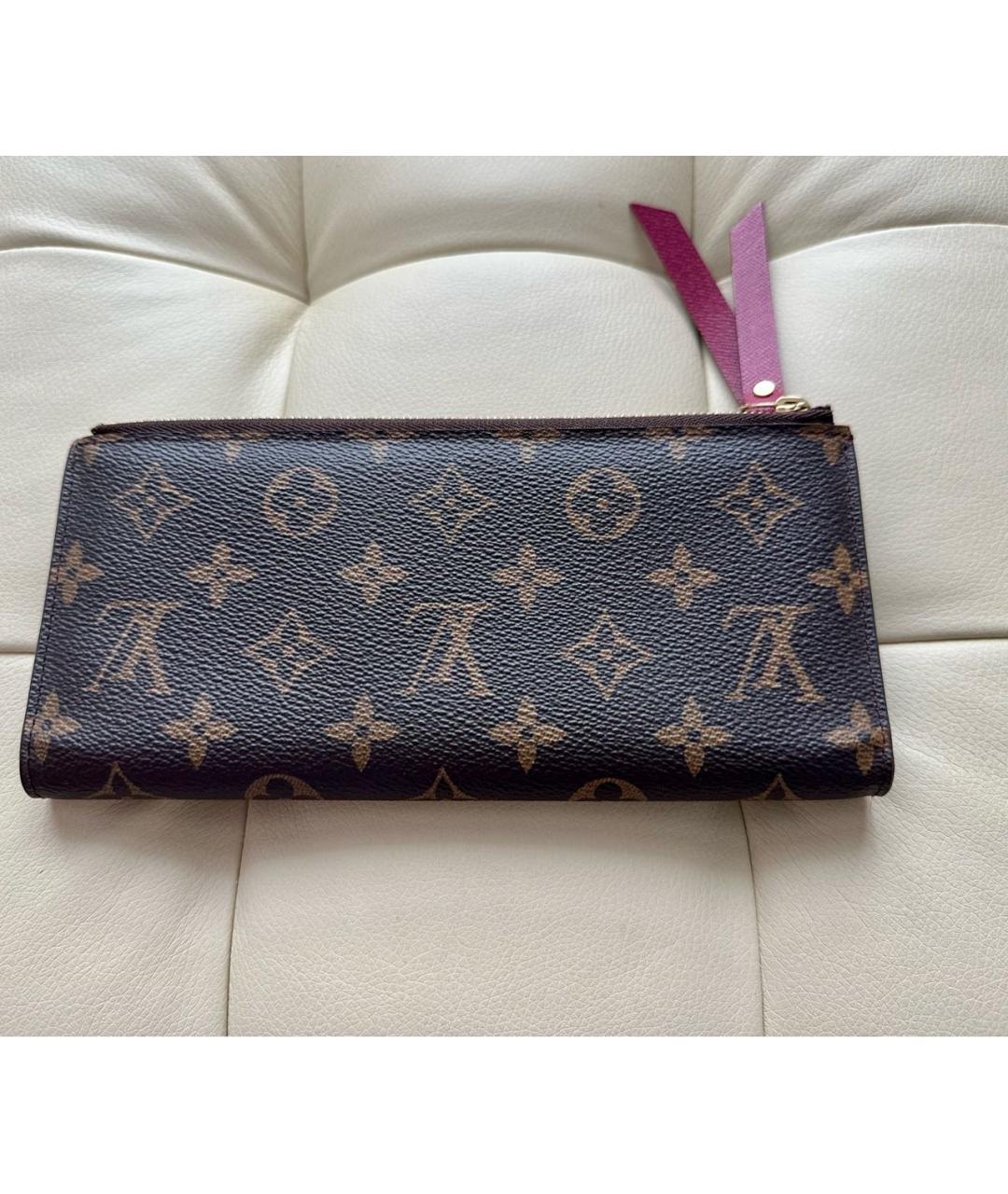 LOUIS VUITTON Коричневый кошелек, фото 3