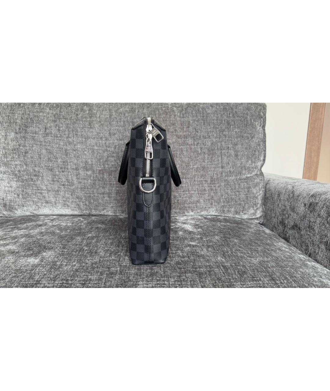 LOUIS VUITTON Темно-синий портфель, фото 4