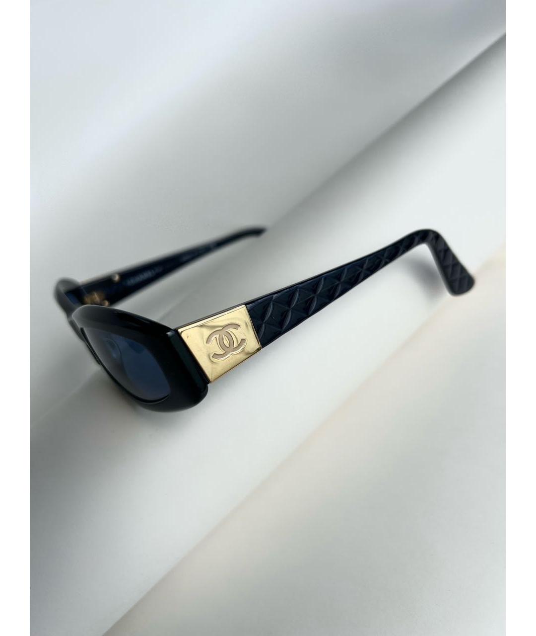 CHANEL Темно-синие пластиковые солнцезащитные очки, фото 2