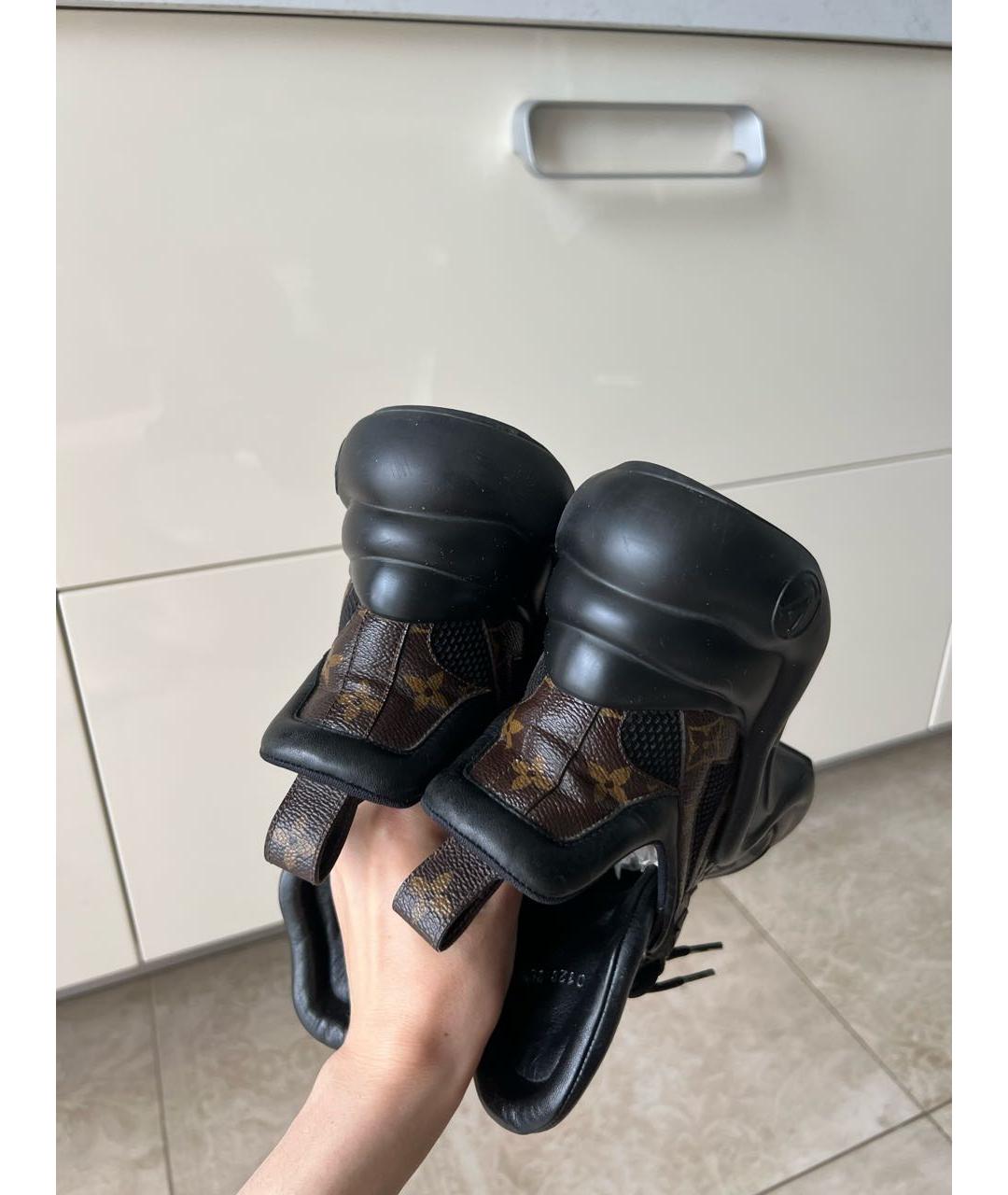 LOUIS VUITTON Черные кеды, фото 4