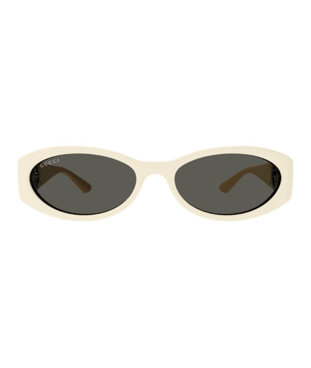 GUCCI Белые пластиковые солнцезащитные очки, фото 3