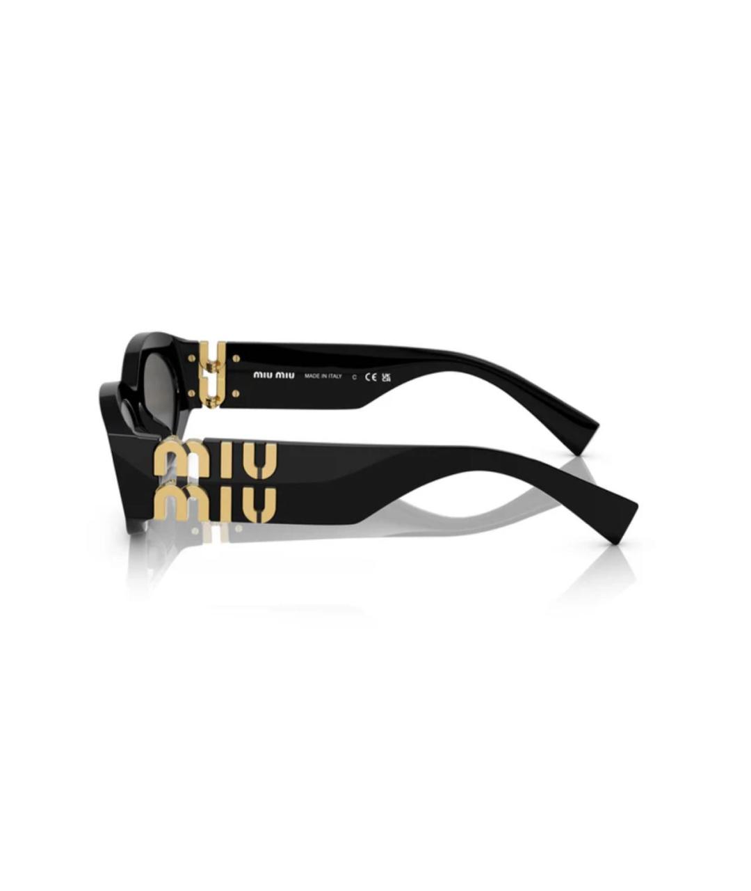 MIU MIU Черные пластиковые солнцезащитные очки, фото 2