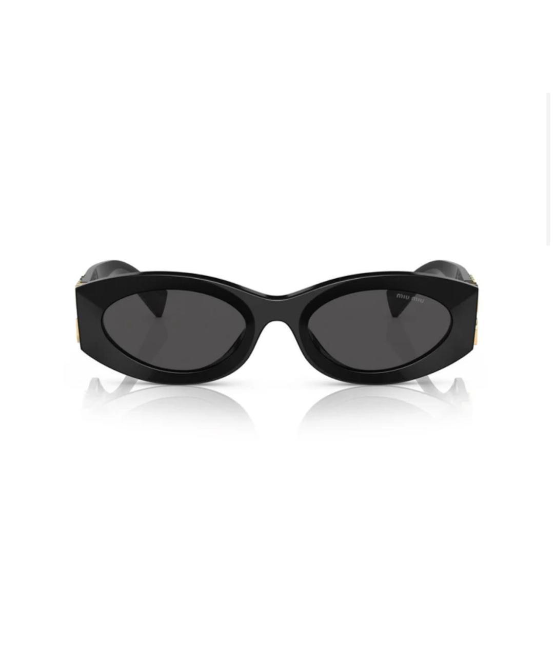 MIU MIU Черные пластиковые солнцезащитные очки, фото 8