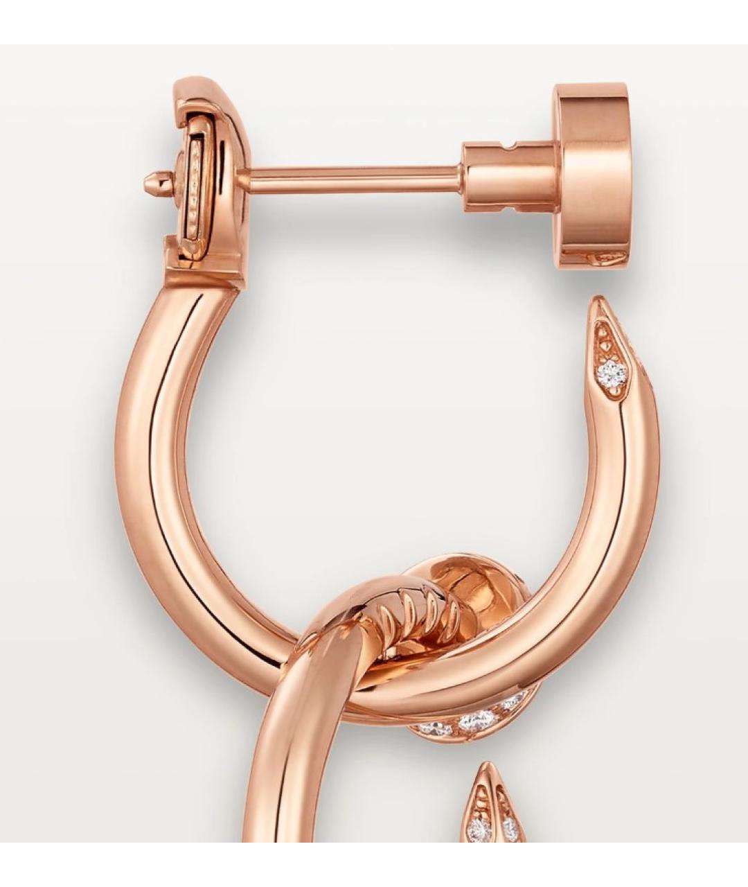 CARTIER Золотые серьги из розового золота, фото 4