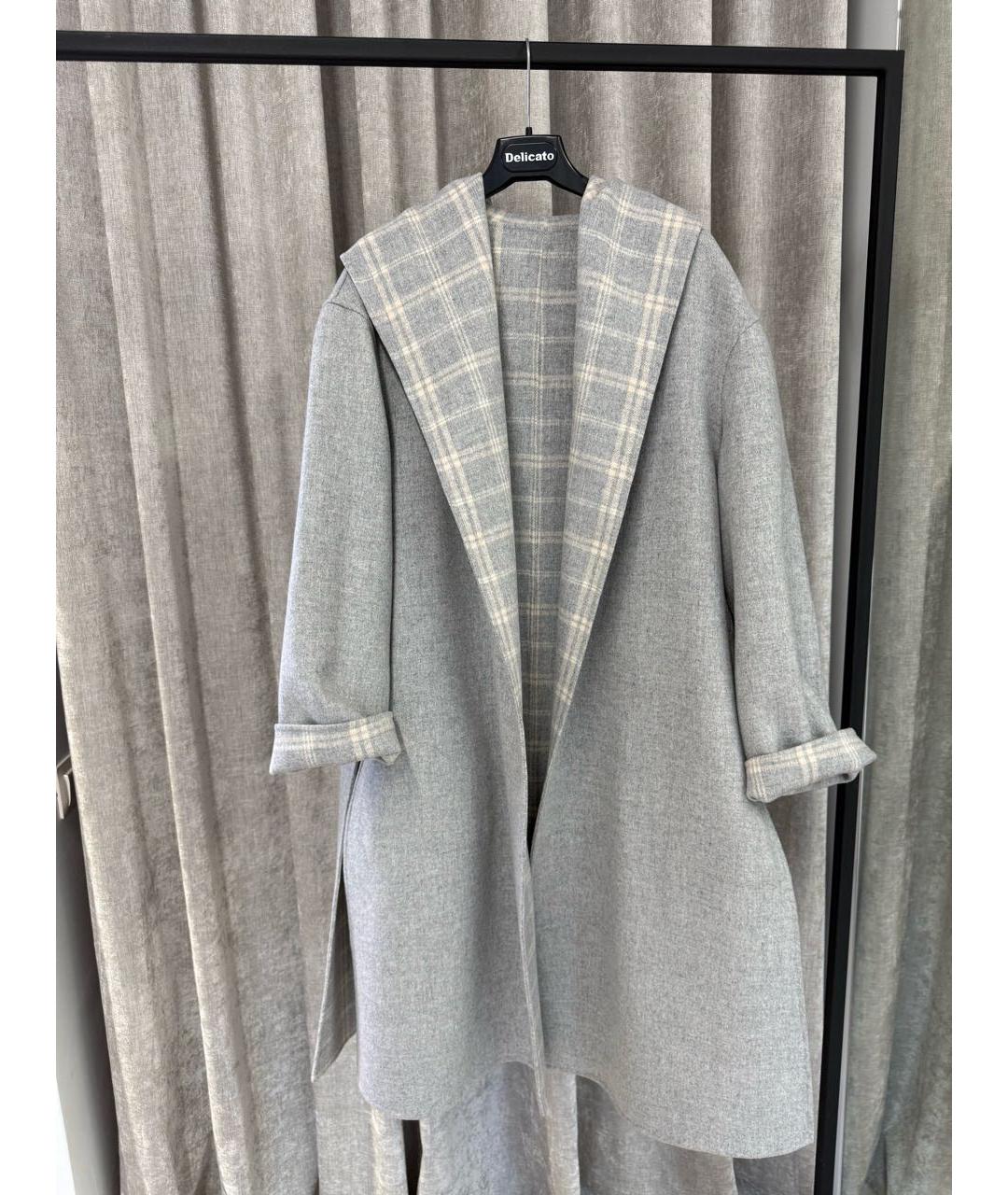 MAX MARA Серое пальто, фото 2