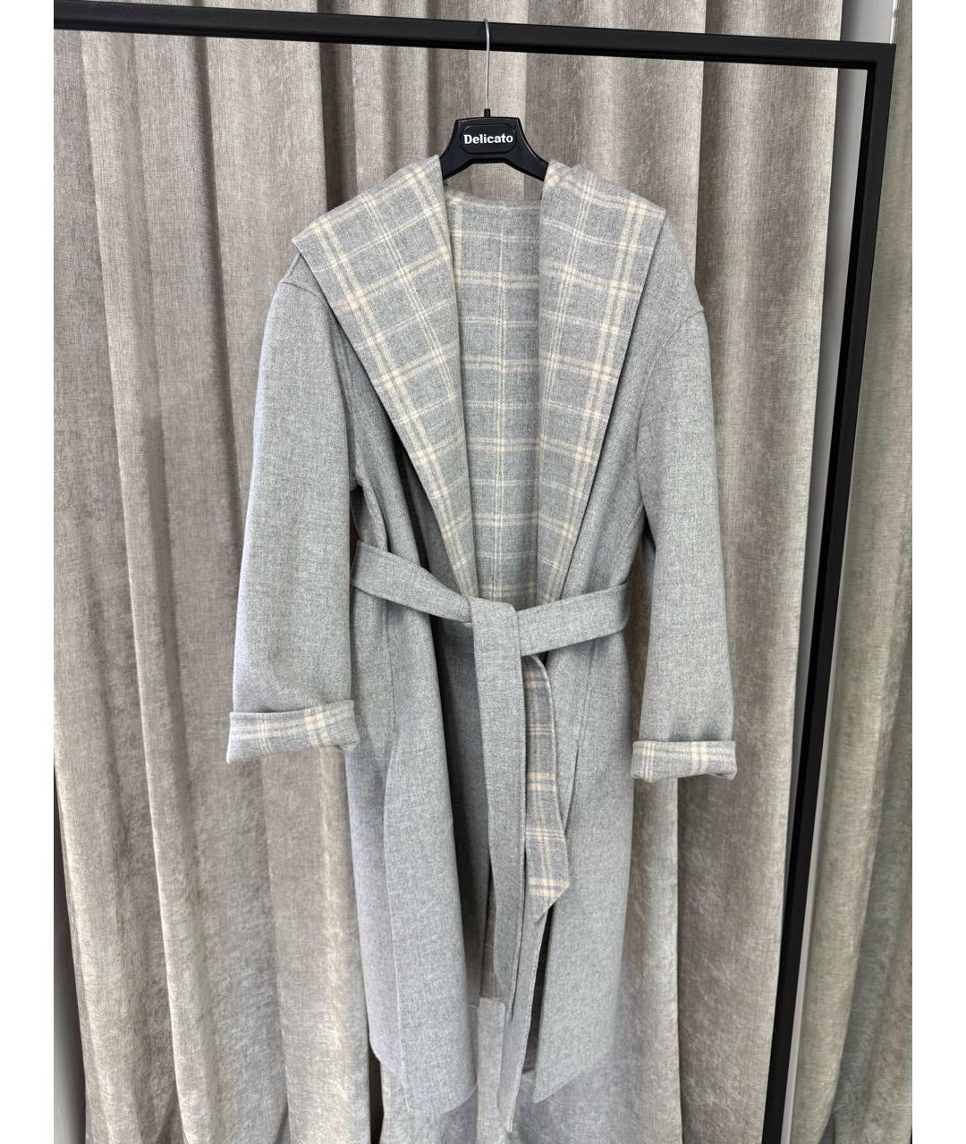 MAX MARA Серое пальто, фото 4