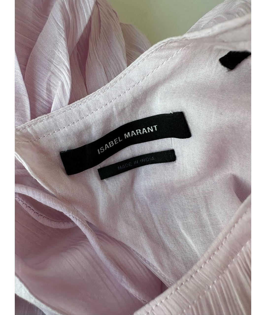 ISABEL MARANT Розовое хлопковое вечернее платье, фото 5