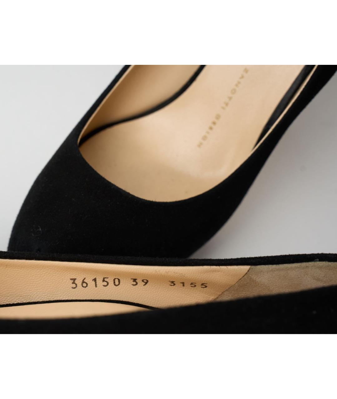 GIUSEPPE ZANOTTI DESIGN Черные замшевые туфли, фото 6