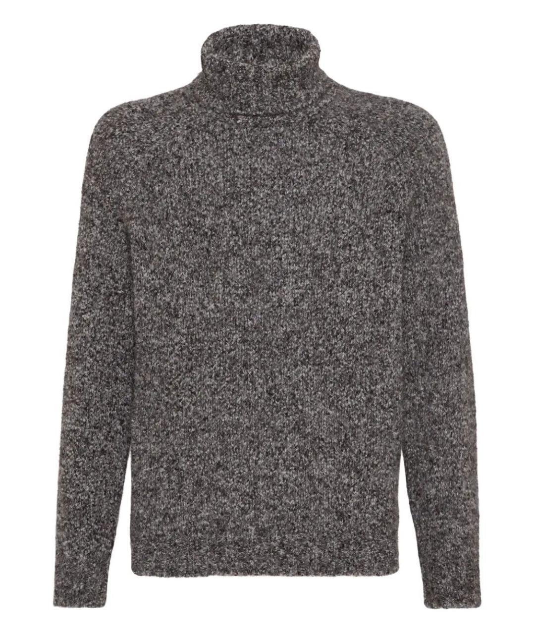 BRUNELLO CUCINELLI Антрацитовый кашемировый джемпер / свитер, фото 1