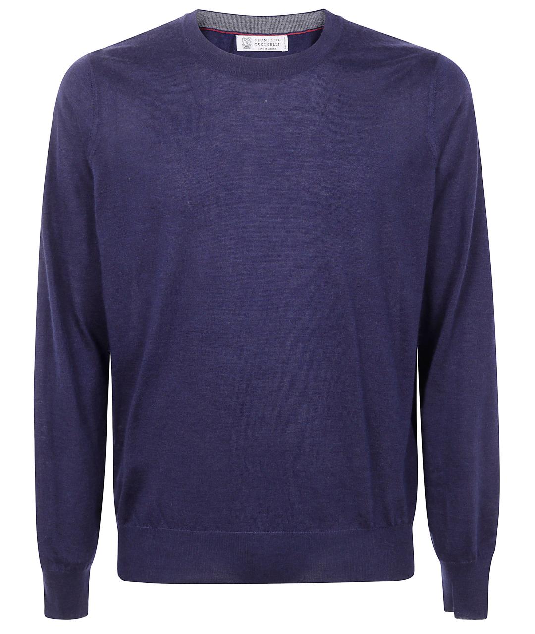 BRUNELLO CUCINELLI Синий кашемировый джемпер / свитер, фото 1