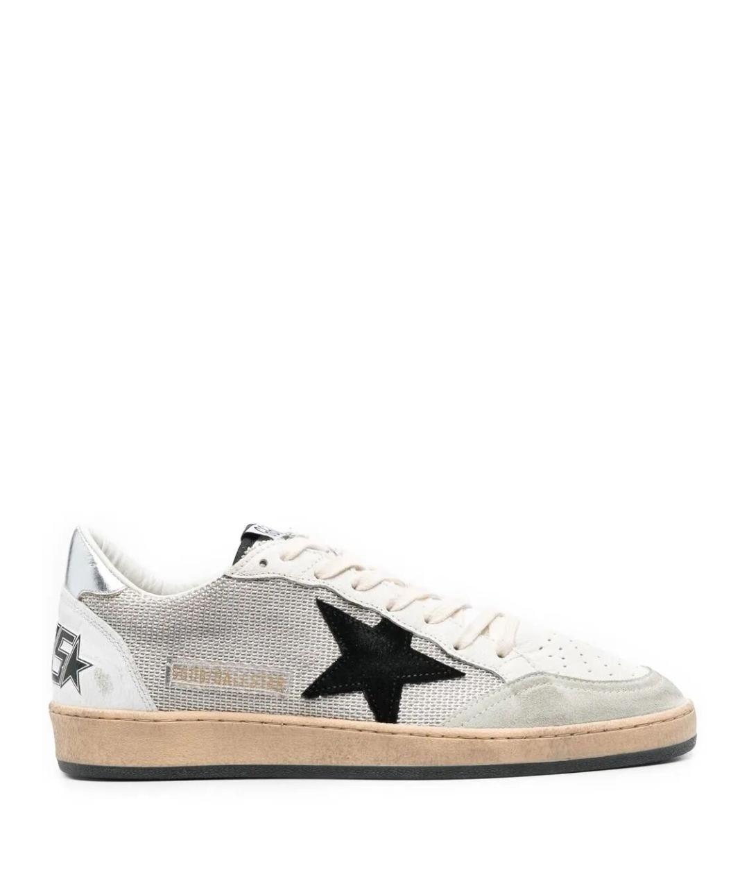 GOLDEN GOOSE DELUXE BRAND Серые кожаные низкие кроссовки / кеды, фото 1