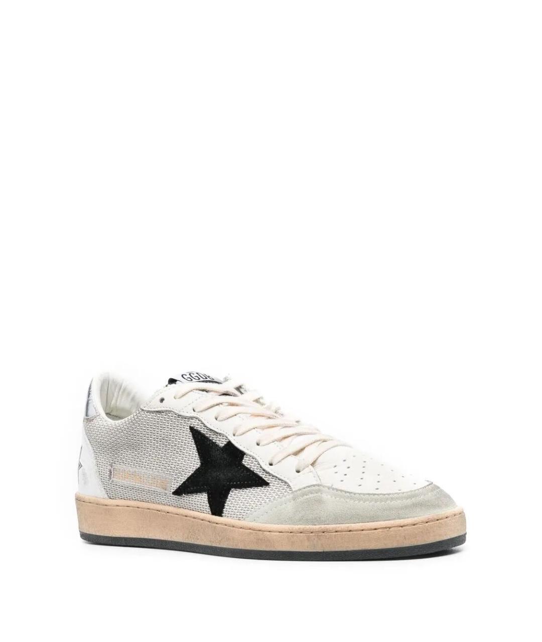GOLDEN GOOSE DELUXE BRAND Серые кожаные низкие кроссовки / кеды, фото 3