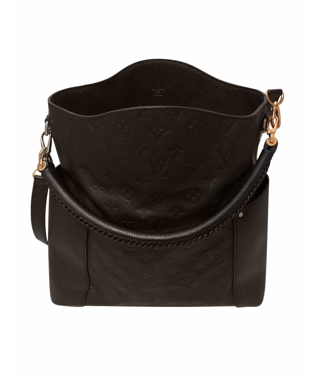 LOUIS VUITTON Черная кожаная сумка тоут, фото 1