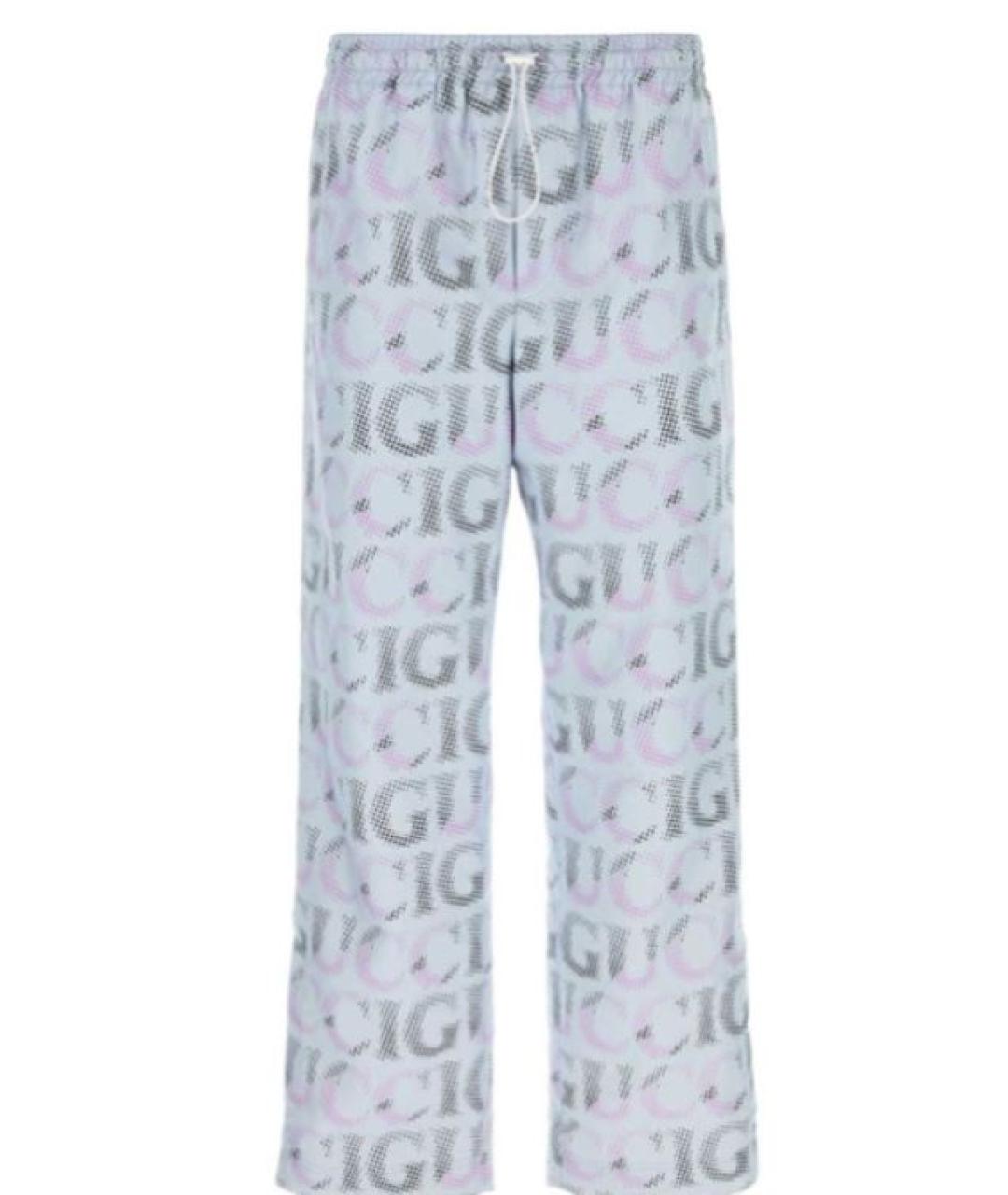 GUCCI Мульти синтетические повседневные брюки, фото 3