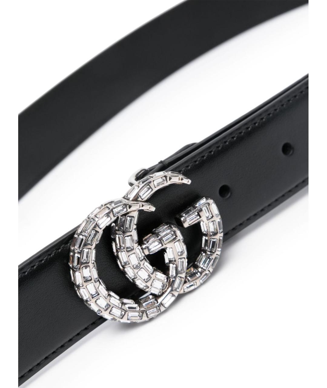 GUCCI Черный кожаный ремень, фото 4