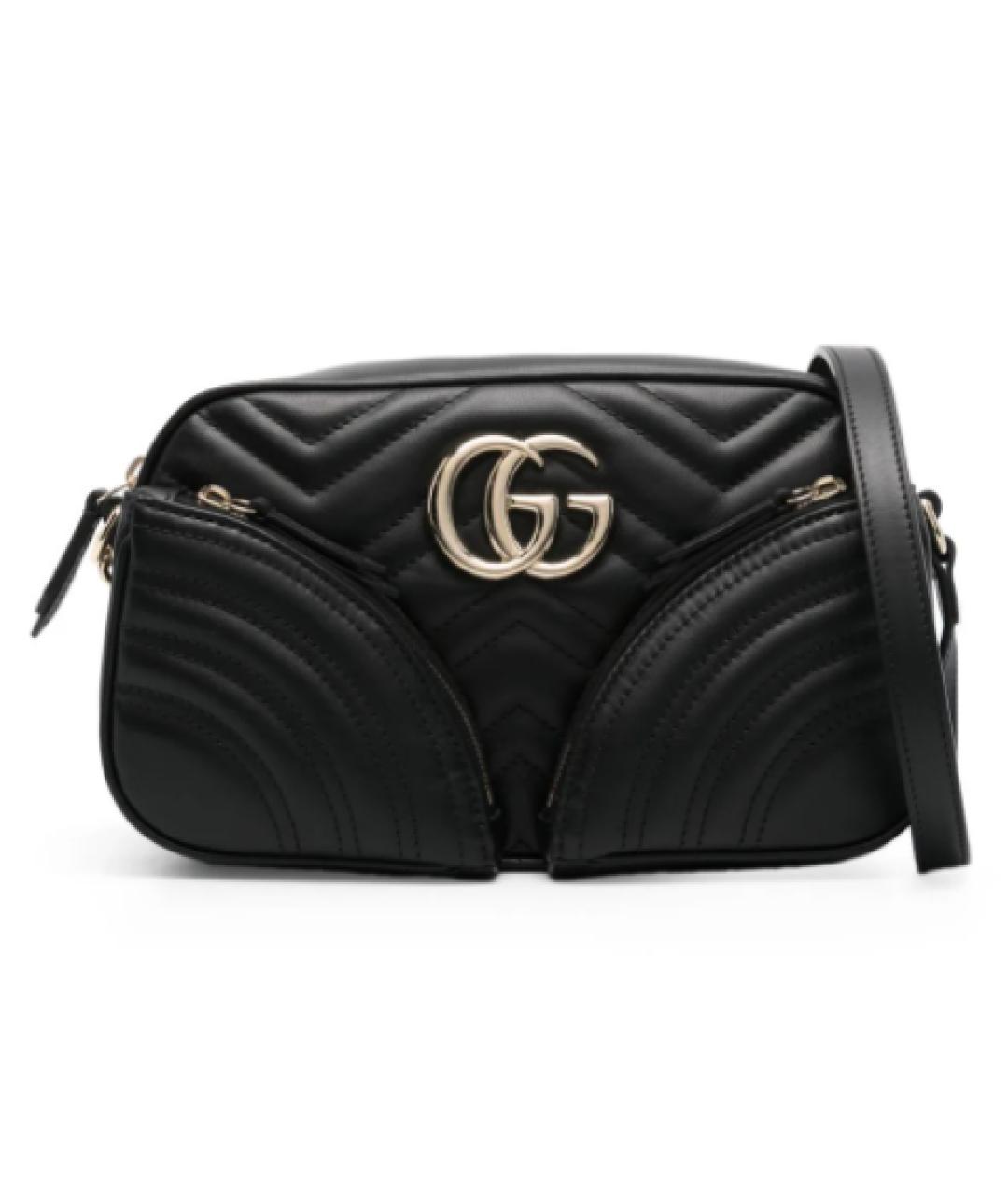 GUCCI Черная кожаная сумка через плечо, фото 1
