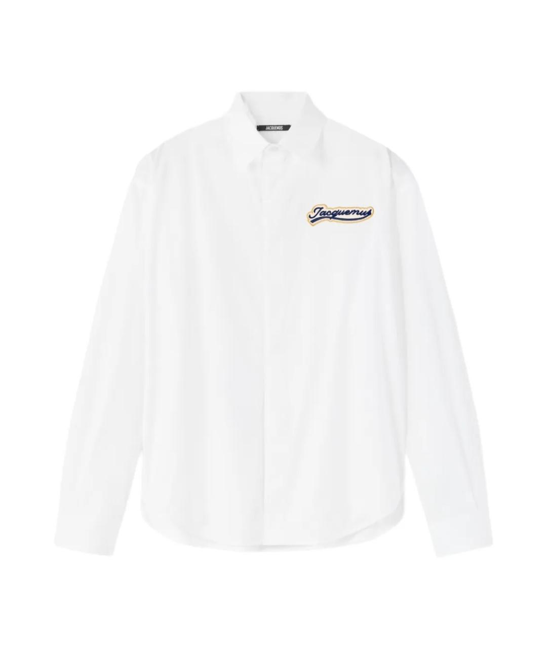 JACQUEMUS Белая хлопковая кэжуал рубашка, фото 1