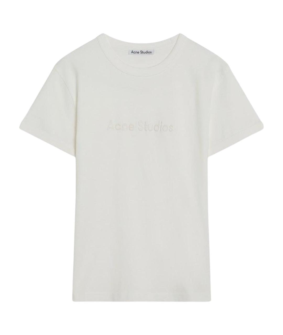 ACNE STUDIOS Белая хлопковая футболка, фото 1