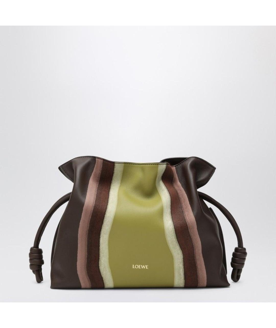 LOEWE Коричневая кожаная сумка через плечо, фото 3