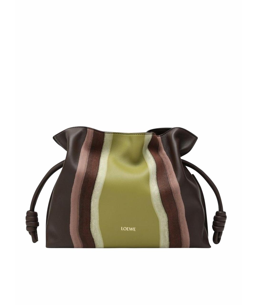 LOEWE Коричневая кожаная сумка через плечо, фото 1
