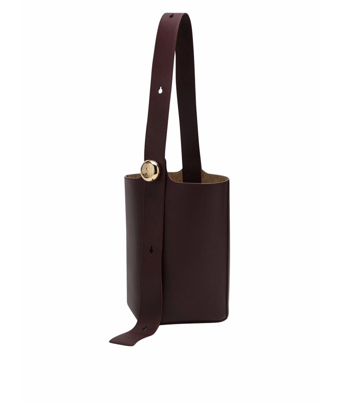 LOEWE Бордовая кожаная сумка тоут, фото 1