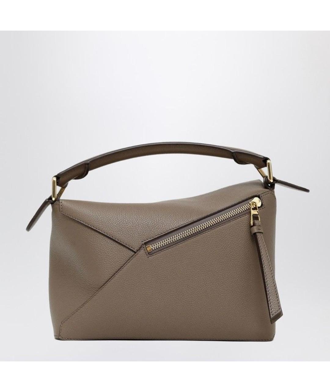 LOEWE Коричневая кожаная сумка через плечо, фото 2
