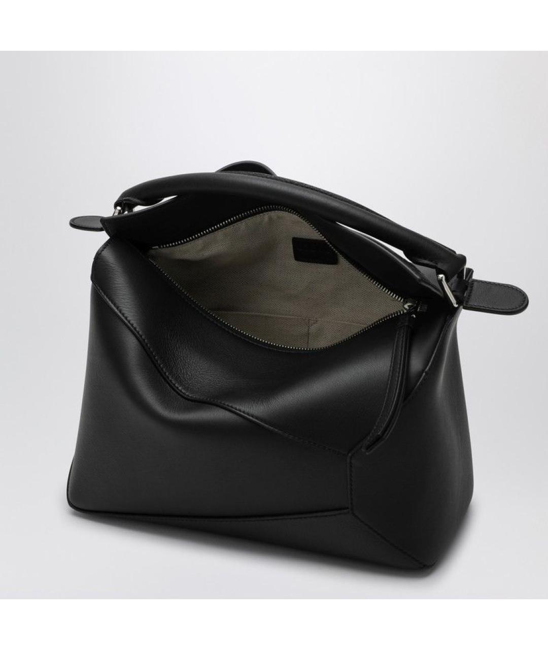 LOEWE Черная кожаная сумка через плечо, фото 4