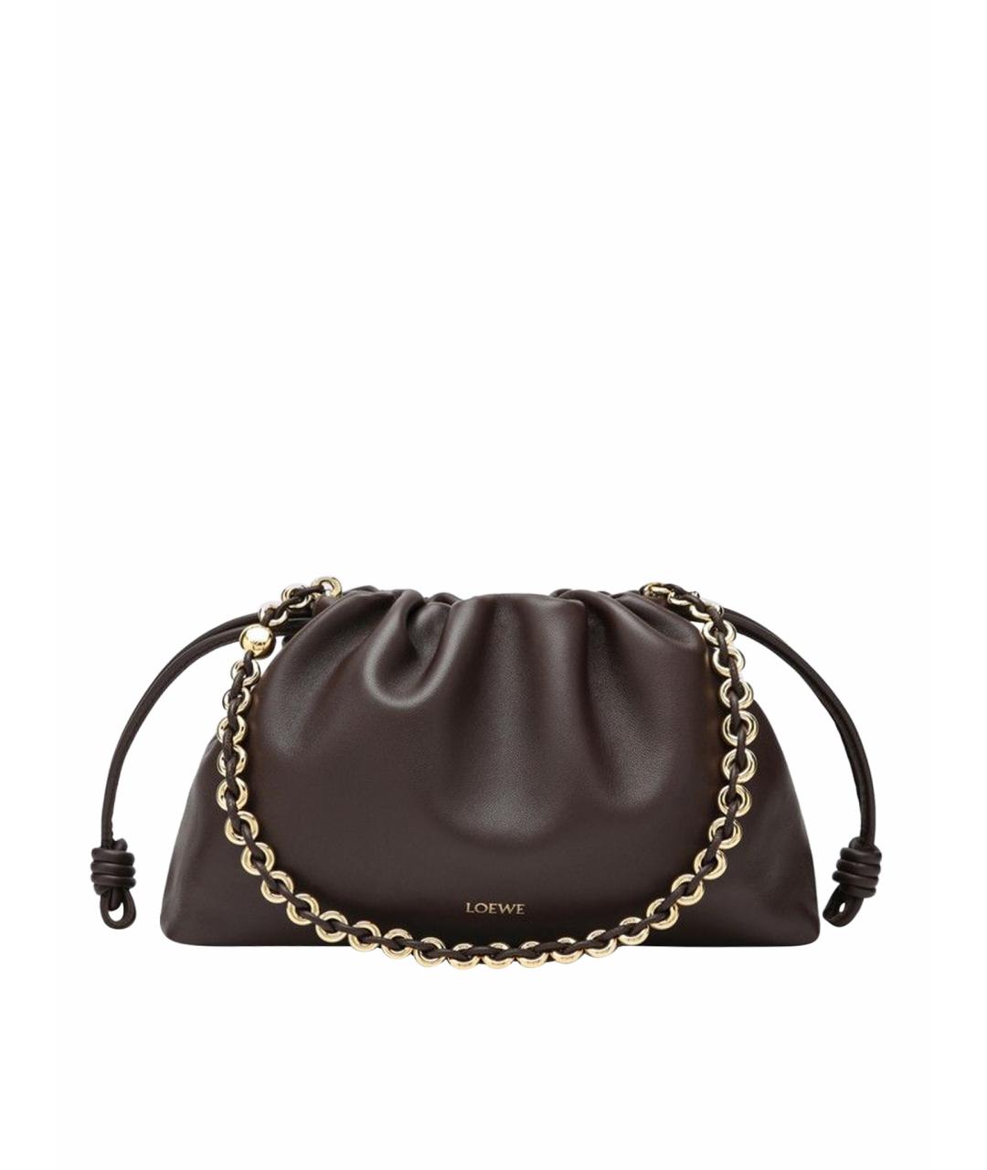 LOEWE Коричневая кожаная сумка через плечо, фото 1