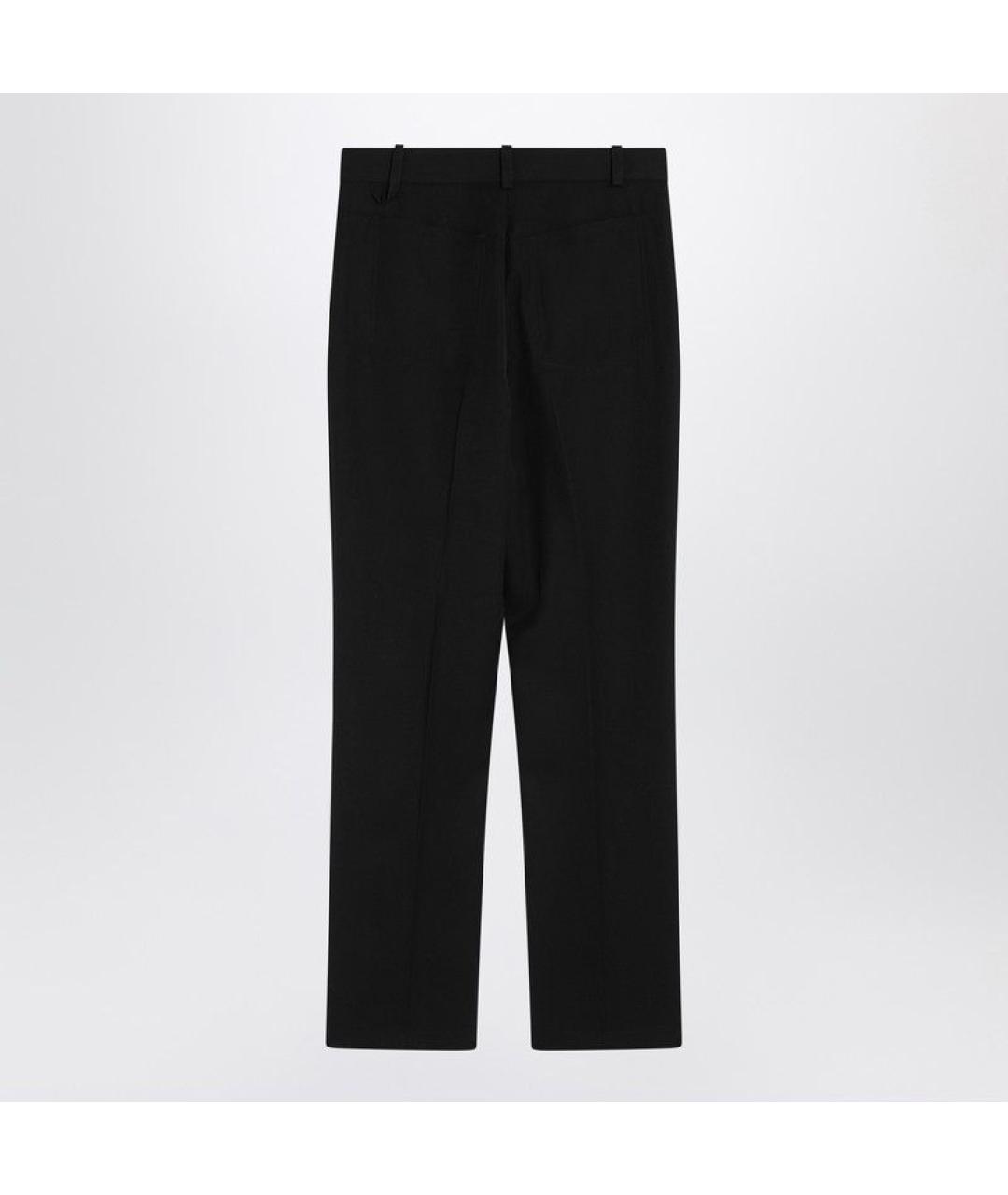JACQUEMUS Черные хлопковые прямые брюки, фото 2