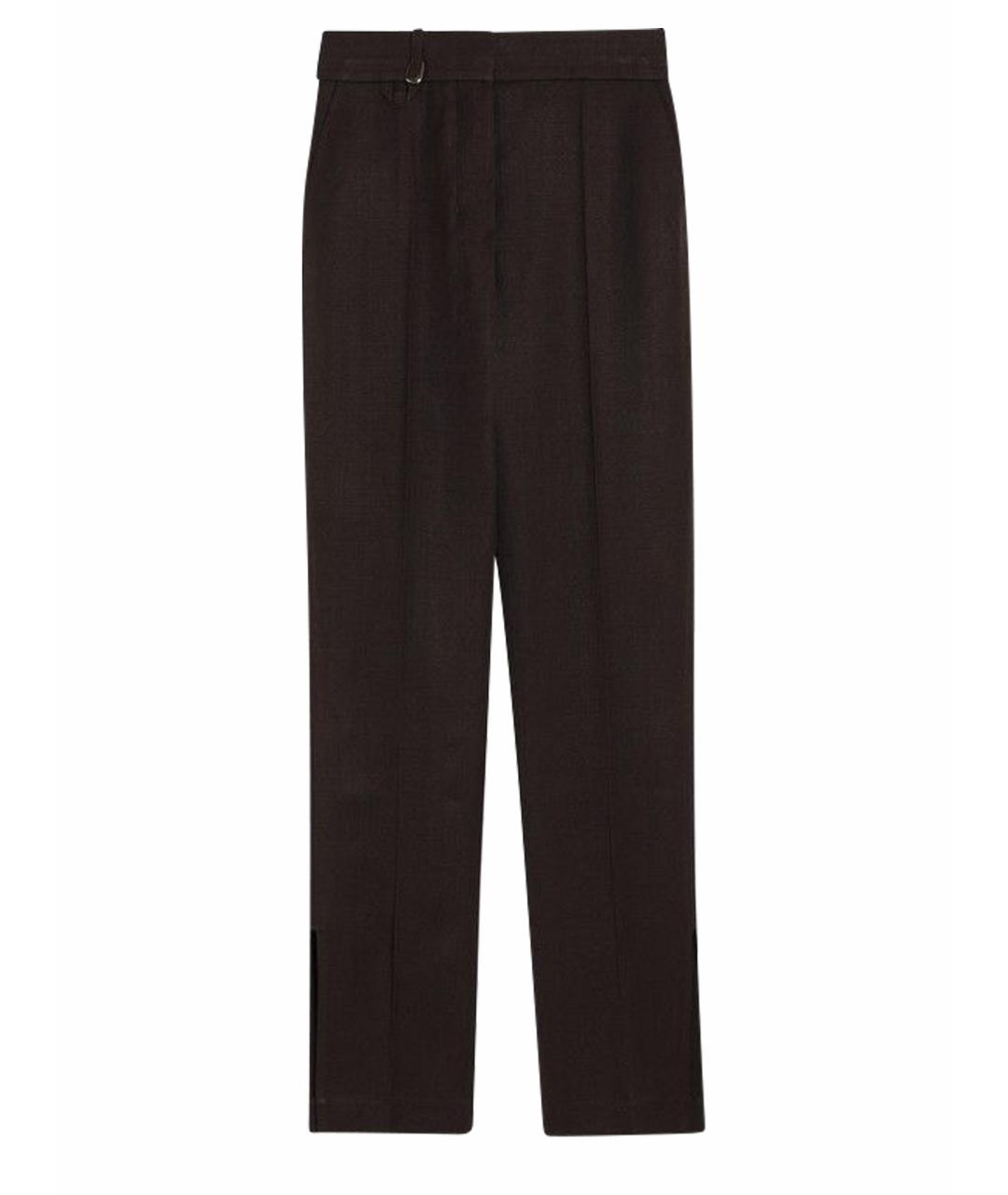 JACQUEMUS Коричневые хлопковые прямые брюки, фото 1