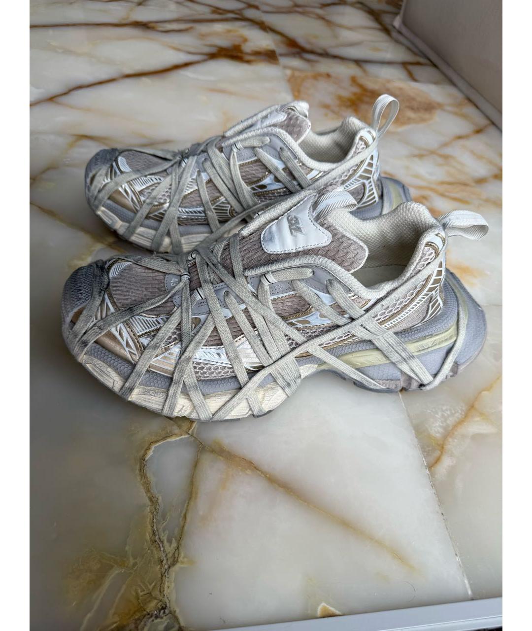 BALENCIAGA Серые текстильные низкие кроссовки / кеды, фото 5