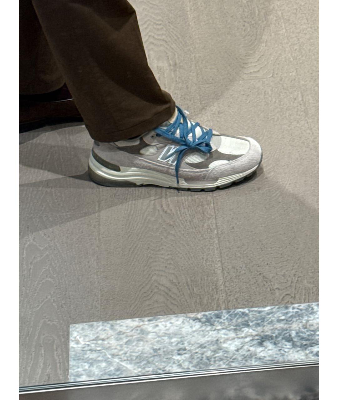 NEW BALANCE Бежевые замшевые высокие кроссовки / кеды, фото 6