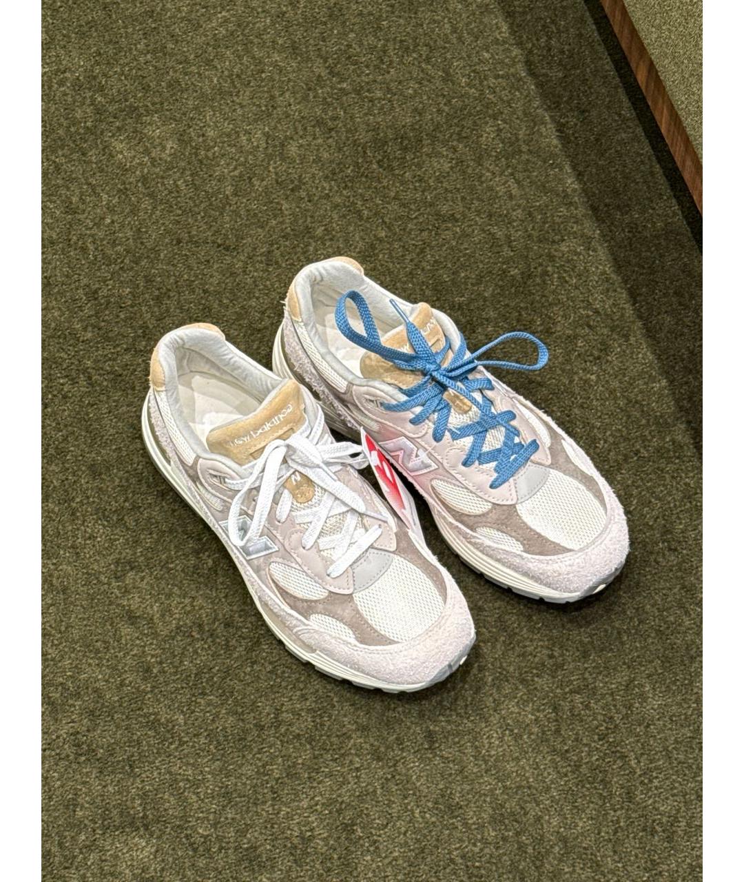 NEW BALANCE Бежевые замшевые высокие кроссовки / кеды, фото 2