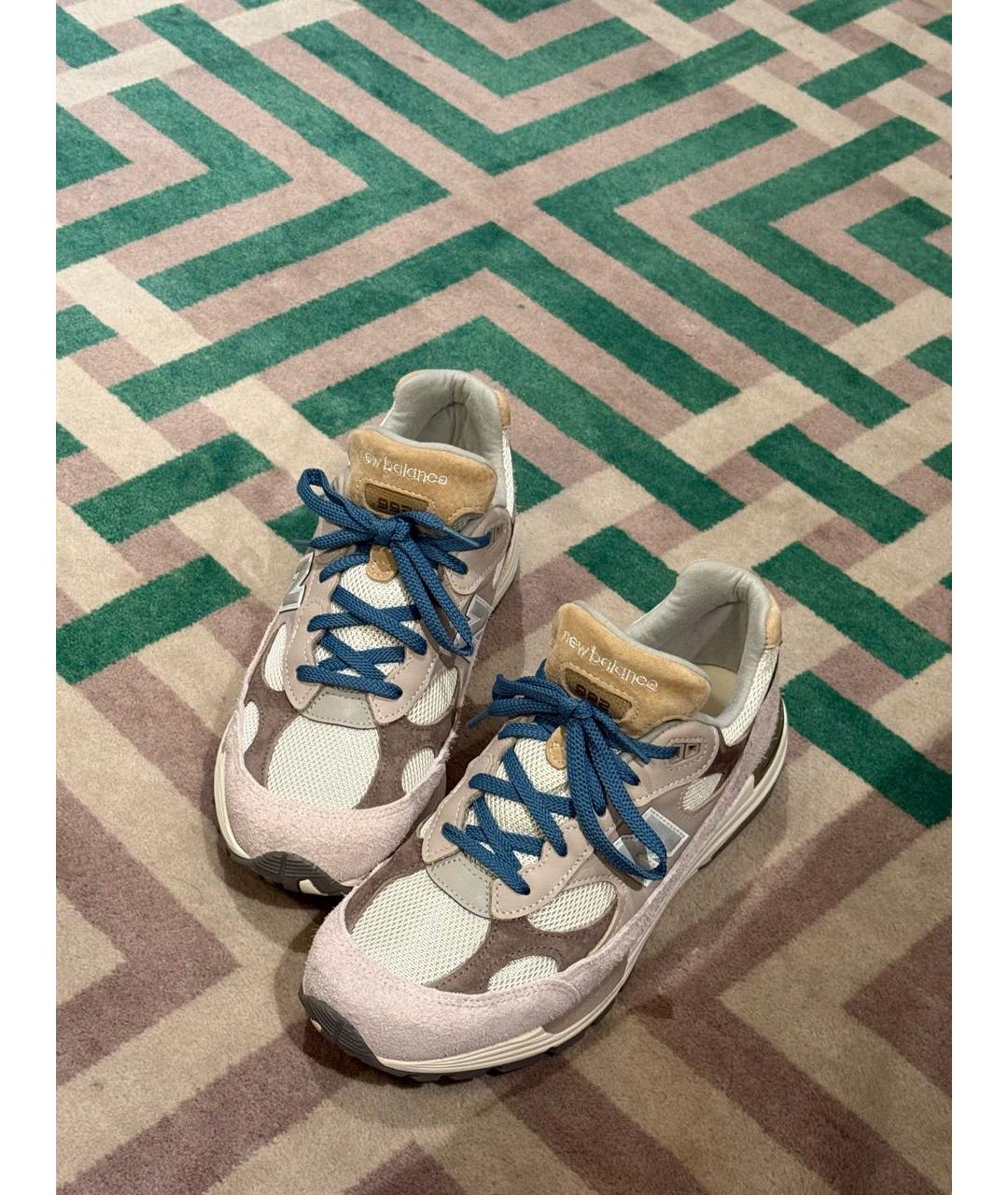 NEW BALANCE Бежевые замшевые высокие кроссовки / кеды, фото 4