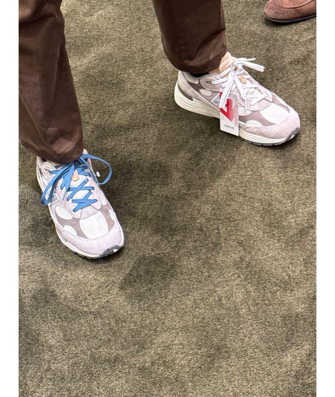 NEW BALANCE Бежевые замшевые высокие кроссовки / кеды, фото 3