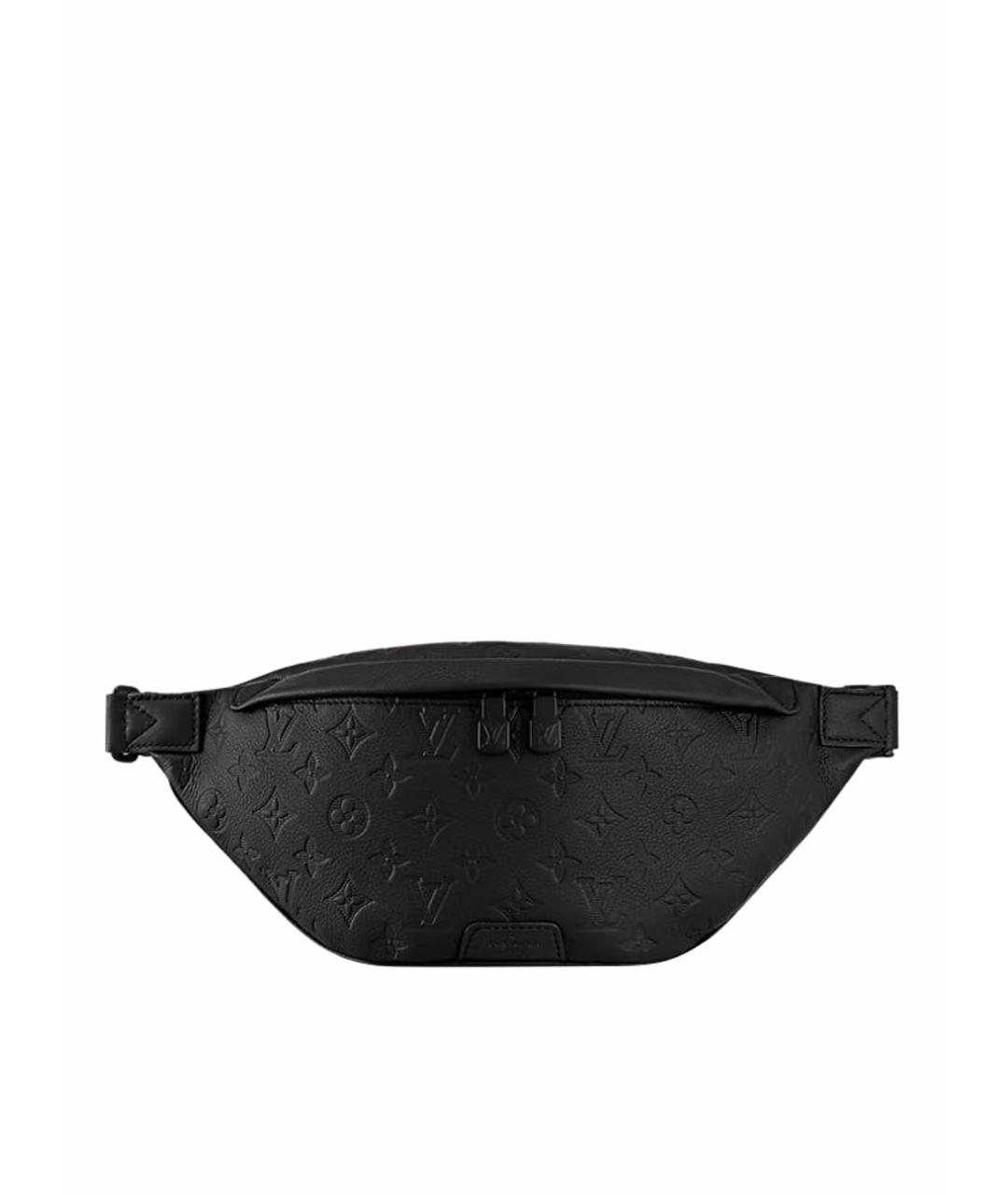 LOUIS VUITTON Черная кожаная поясная сумка, фото 1