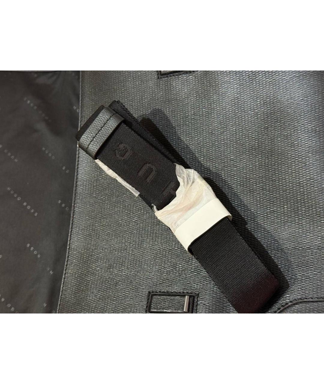 HUGO BOSS Черная кожаная сумка на плечо, фото 7