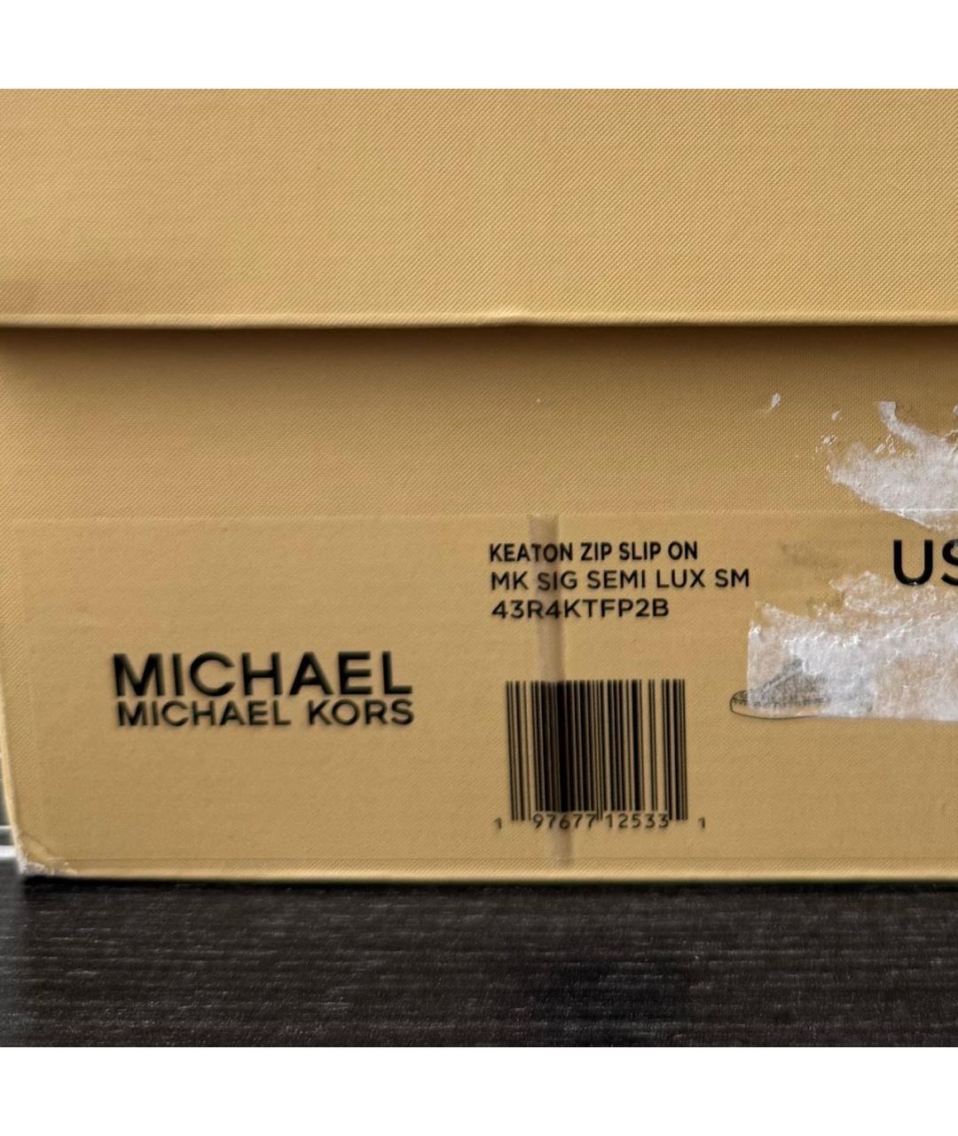 MICHAEL KORS Белые кожаные кеды, фото 7