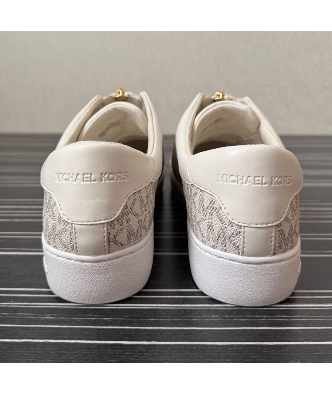 MICHAEL KORS Белые кожаные кеды, фото 5