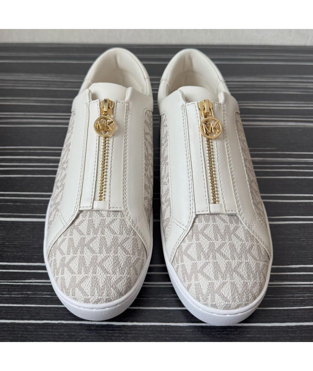 MICHAEL KORS Белые кожаные кеды, фото 3