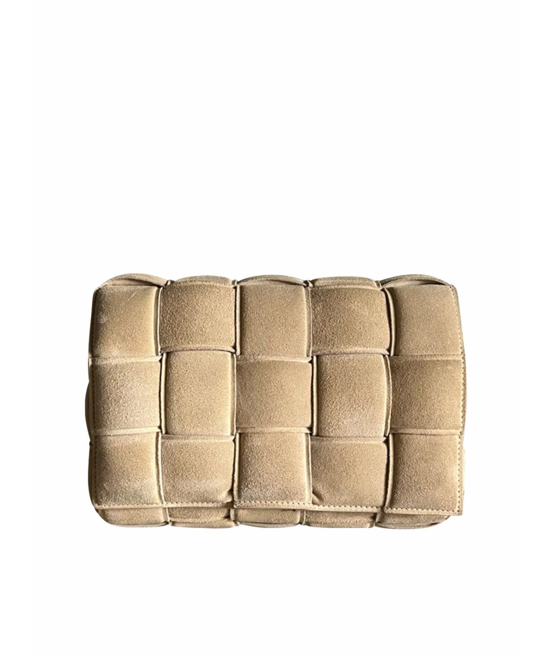 BOTTEGA VENETA Бежевая замшевая сумка через плечо, фото 1