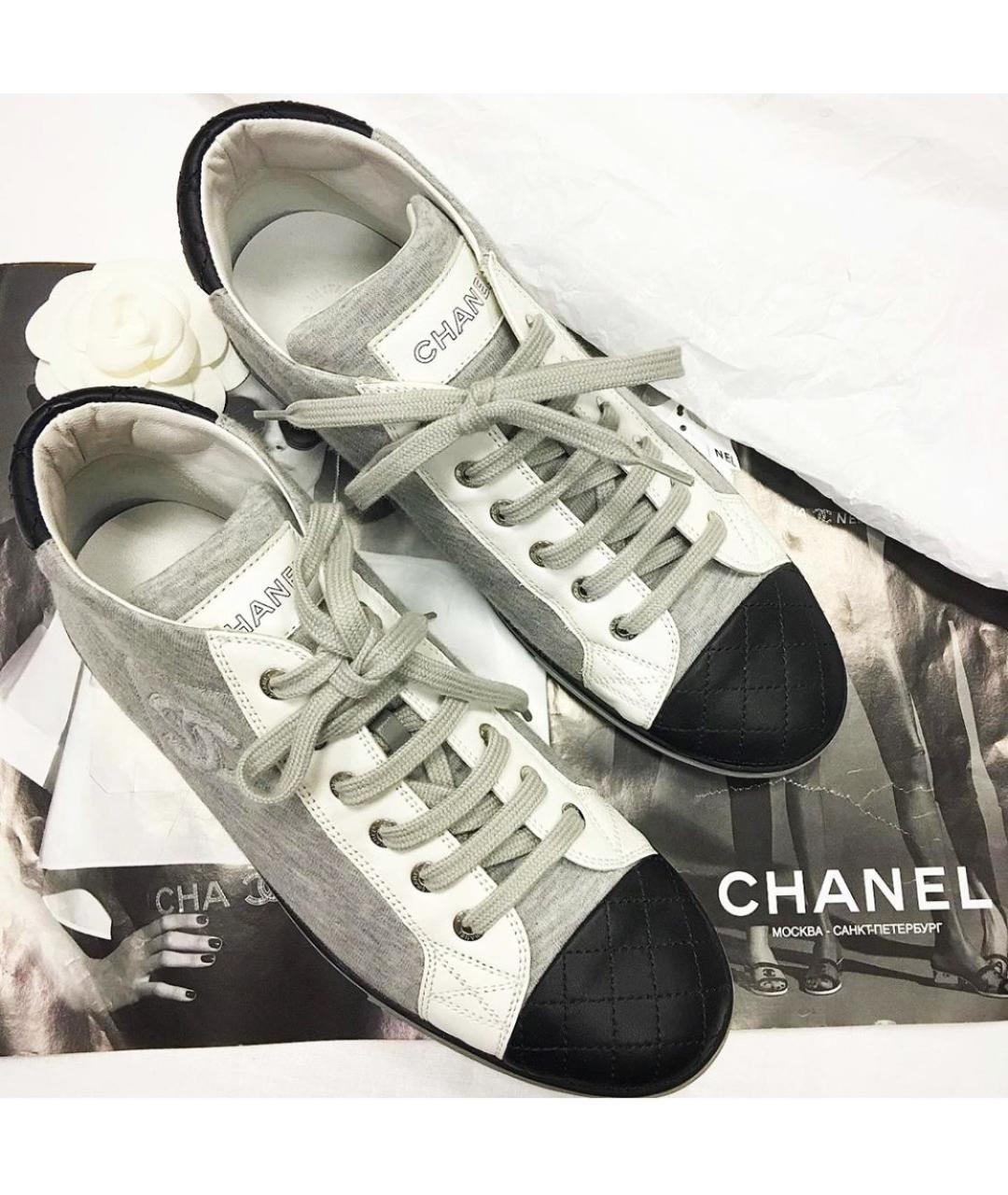 CHANEL Мульти кожаные кеды, фото 2
