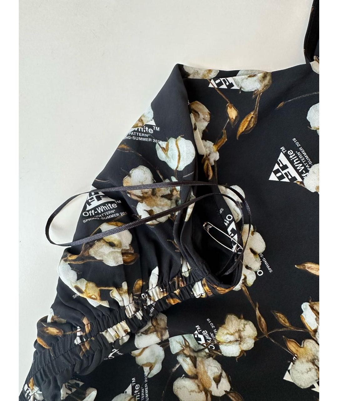 OFF-WHITE Черное вискозное коктейльное платье, фото 4