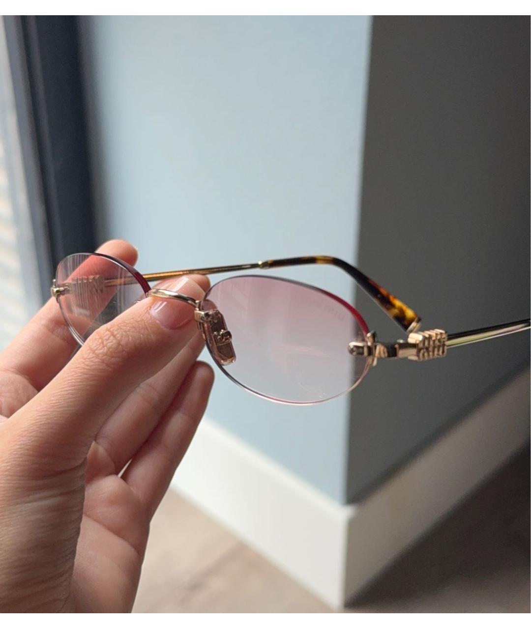 MIU MIU Металлические солнцезащитные очки, фото 5