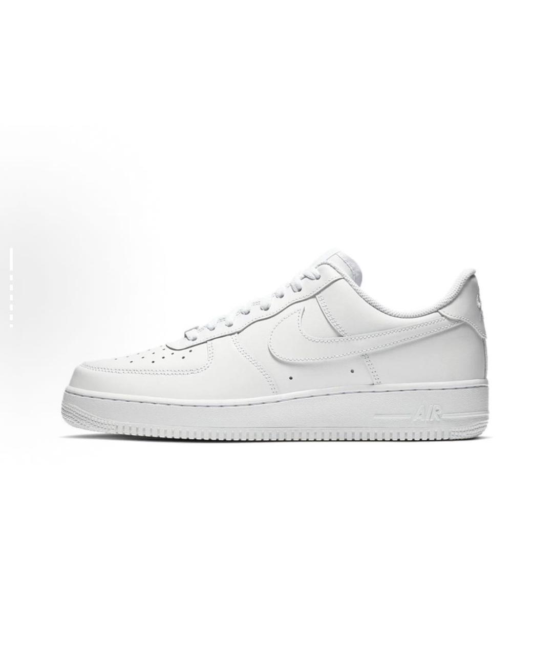 NIKE Белые кожаные низкие кроссовки / кеды, фото 5